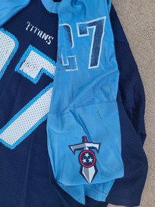 Vintage Mens Champion Tennessee Titans Eddie George Jersey Size 48-Blue