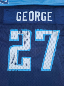 Vintage Mens Champion Tennessee Titans Eddie George Jersey Size 48-Blue