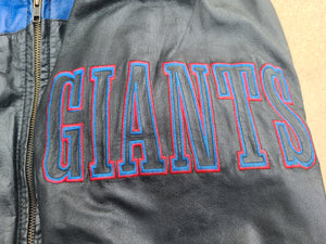 Vintage Mens Logo Athletic New York Giants Sharktooth Leather Jacket Size Medium