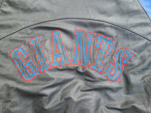 Vintage Mens Logo Athletic New York Giants Sharktooth Leather Jacket Size Medium