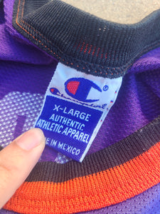 Vintage Mens Champion Phoenix Suns Tom Gugliotta Distressed Jersey Size 48-Purple