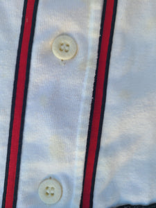 Rare Vintage Mens Starter Georgia Bulldogs Script Button Up Jersey Size Medium-White