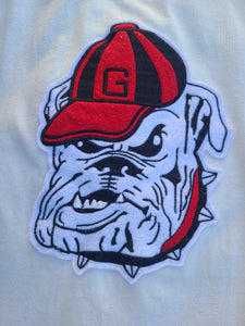 Rare Vintage Mens Starter Georgia Bulldogs Script Button Up Jersey Size Medium-White