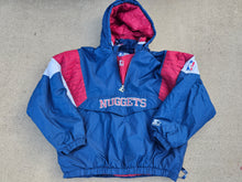 Load image into Gallery viewer, Vintage Mens Starter Denver Nuggets 3/4 Pullover Hooded Jacket Size XXL-Navy Blue