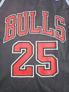 Vintage Mens Champion Chicago Bulls Steve Kerr Jersey Size 44-Black