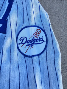 Rare Vintage Mens Felco Los Angeles Dodgers Button Up Jacket Size Large-Grey