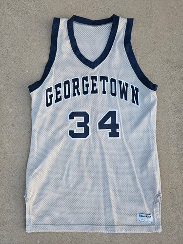 Vintage Mens Sand Knit Georgetown Hoyas Reggie Williams Authentic Jersey Size Large-Grey
