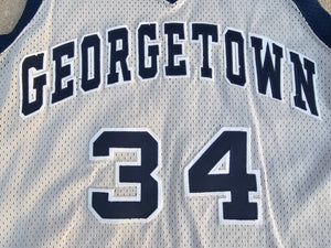 Vintage Mens Sand Knit Georgetown Hoyas Reggie Williams Authentic Jersey Size Large-Grey