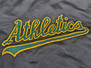 Vintage Mens Felco Oakland Athletics Satin Jacket Size Large-Black