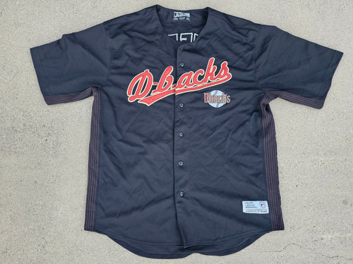 Mens True Fan Arizona Diamondbacks Brandon Webb Jersey Size XL-Black