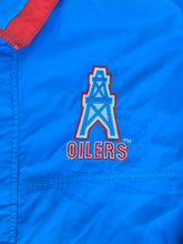 Load image into Gallery viewer, Vintage Mens Starter Houston Oilers Button/Zip Up Jacket Size XL-Blue