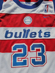 Vintage Nike Washington Bullets Michael Jordan Swingman Jersey Size XXL-White