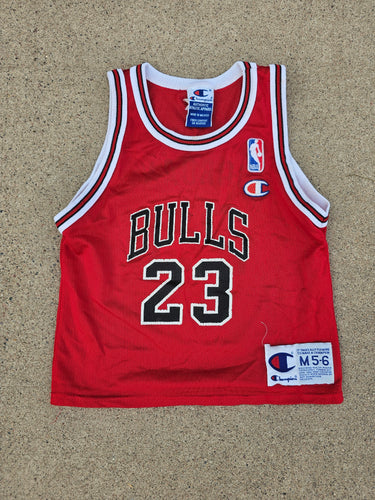 Vintage Toddler Champion Chicago Bulls Michael Jordan Jersey Size Medium(5-6)-Red