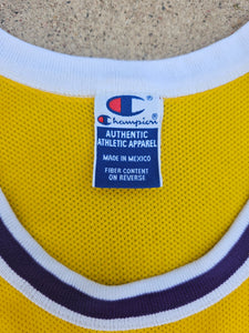 Vintage Mens Champion Los Angeles Lakers Kobe Bryant #8 Jersey Size 40-Gold
