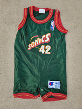 Load image into Gallery viewer, Vintage Infant Champion Seattle Supersonics Vin Baker Jersey Size 12 Months-Green