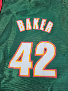 Vintage Infant Champion Seattle Supersonics Vin Baker Jersey Size 12 Months-Green