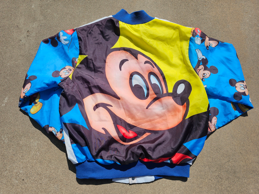 Vintage Mens Locker Line Mickey Mouse Fanimation Jacket Size Medium