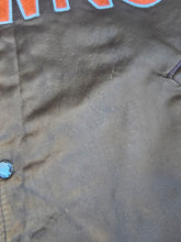 Load image into Gallery viewer, Vintage Mens Starter Cleveland Browns Satin Button Up Jacket Size Large-Brown