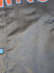 Vintage Mens Starter Cleveland Browns Satin Button Up Jacket Size Large-Brown