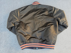 Vintage Mens Starter Cleveland Browns Satin Button Up Jacket Size Large-Brown