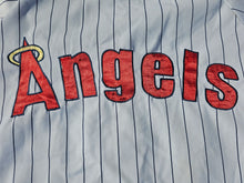 Load image into Gallery viewer, Vintage Mens Starter Anaheim/Los Angeles Angels Pinstripe Button Up Jersey Size Large-White