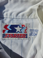 Load image into Gallery viewer, Vintage Mens Starter Anaheim/Los Angeles Angels Pinstripe Button Up Jersey Size Large-White