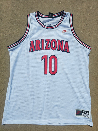 Vintage Mens Nike Arizona Wildcats Mike Bibby Jersey Size XXL-White
