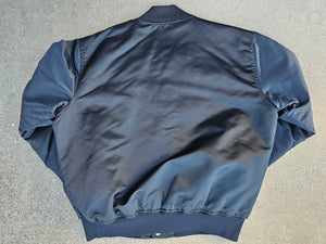 Vintage Mens Starter Las Vegas/Oakland/Los Angeles Raiders Satin Button Up Jacket Size Large-Black