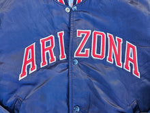 Load image into Gallery viewer, Vintage Mens Starter Arizona Wildcats Satin Button Up Jacket Size Large-Navy Blue
