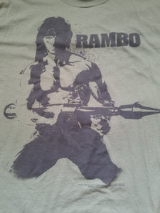 Mens Rambo First Blood Reprint Tshirt Size XL-Green