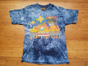 Vintage Mens 1997 The Mountain Native American Tshirt Size Large-Blue