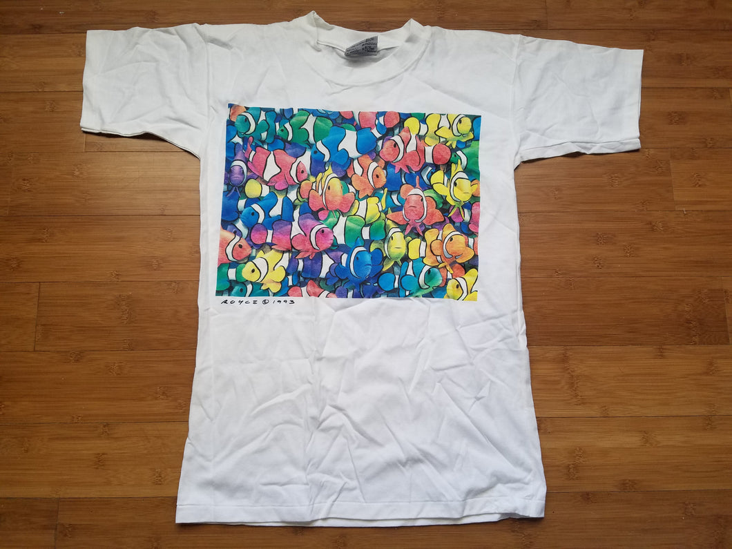 Vintage Mens 1993 Royce B. McClure Clownfish Tshirt Size Medium-White