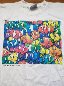 Vintage Mens 1993 Royce B. McClure Clownfish Tshirt Size Medium-White