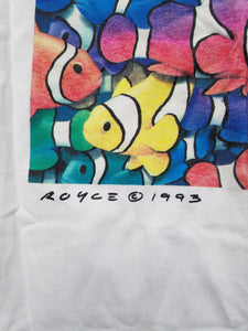 Vintage Mens 1993 Royce B. McClure Clownfish Tshirt Size Medium-White