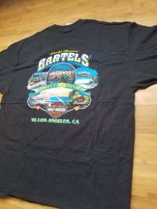 Mens 2010 Harley Davidson Bartels' West Los Angeles Tshirt Size 2XL-Black