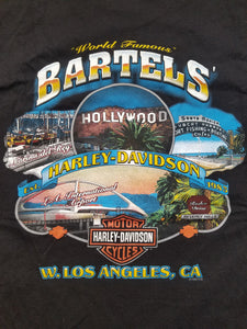 Mens 2010 Harley Davidson Bartels' West Los Angeles Tshirt Size 2XL-Black