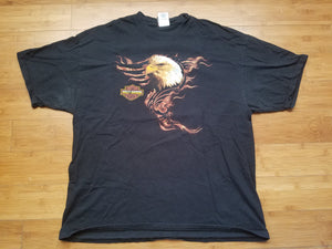 Mens Harley Davidson Eastern Shore Daphne, Alabama Double Sided Tshirt Size XL-Black 