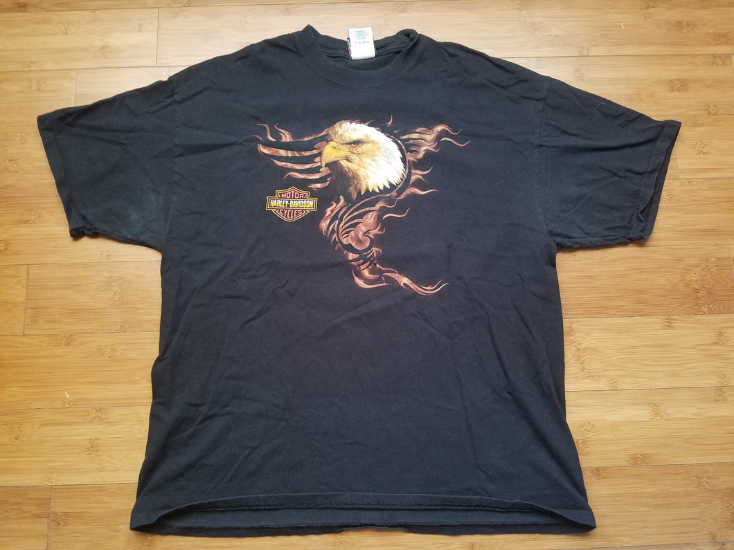 Mens Harley Davidson Eastern Shore Daphne, Alabama Double Sided Tshirt Size XL-Black 