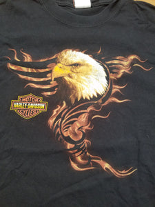 Mens Harley Davidson Eastern Shore Daphne, Alabama Double Sided Tshirt Size XL-Black 