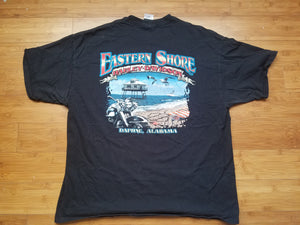 Mens Harley Davidson Eastern Shore Daphne, Alabama Double Sided Tshirt Size XL-Black 