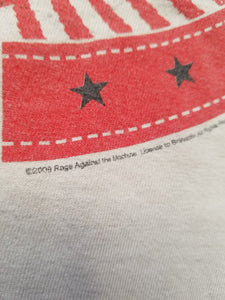 Mens 2009 Rage Against the Machine Tshirt Size Large-Tan