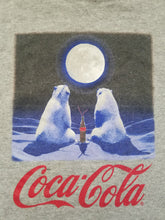 Load image into Gallery viewer, Vintage Mens Coca Cola Polar Bears Tshirt Size Large-Grey