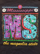 Load image into Gallery viewer, Vintage Mens Mississippi The Magnolia State Tshirt Size Large-Black