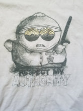 Load image into Gallery viewer, Vintage Mens South Park Officer Cartman Respect My Authority Tshirt Size Large-Cream