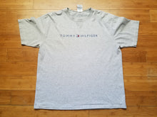 Load image into Gallery viewer, Vintage Mens Tommy Hilfiger Spellout Tshirt Size Large-Grey