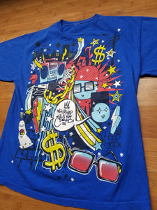 Vintage "Hip Hop is NOT Dead" Tshirt Size Large-Blue