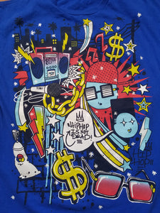 Vintage "Hip Hop is NOT Dead" Tshirt Size Large-Blue