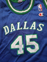 Load image into Gallery viewer, Rare Vintage Youth Champion Dallas Mavericks AC Green Jersey Size Large(14-16)-Blue