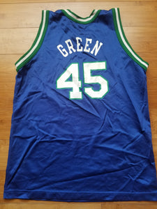 Rare Vintage Youth Champion Dallas Mavericks AC Green Jersey Size Large(14-16)-Blue