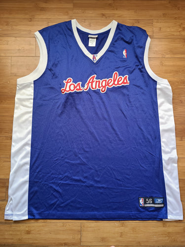 Vintage Mens Reebok Los Angeles Clippers Stitched Blank Jersey Size 56-Blue